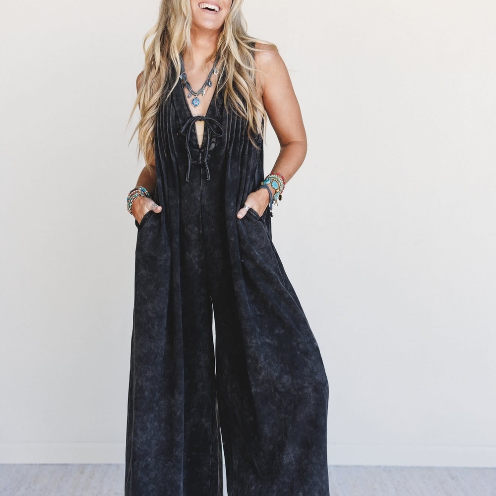 Elegant Charcoal Jumpsuit